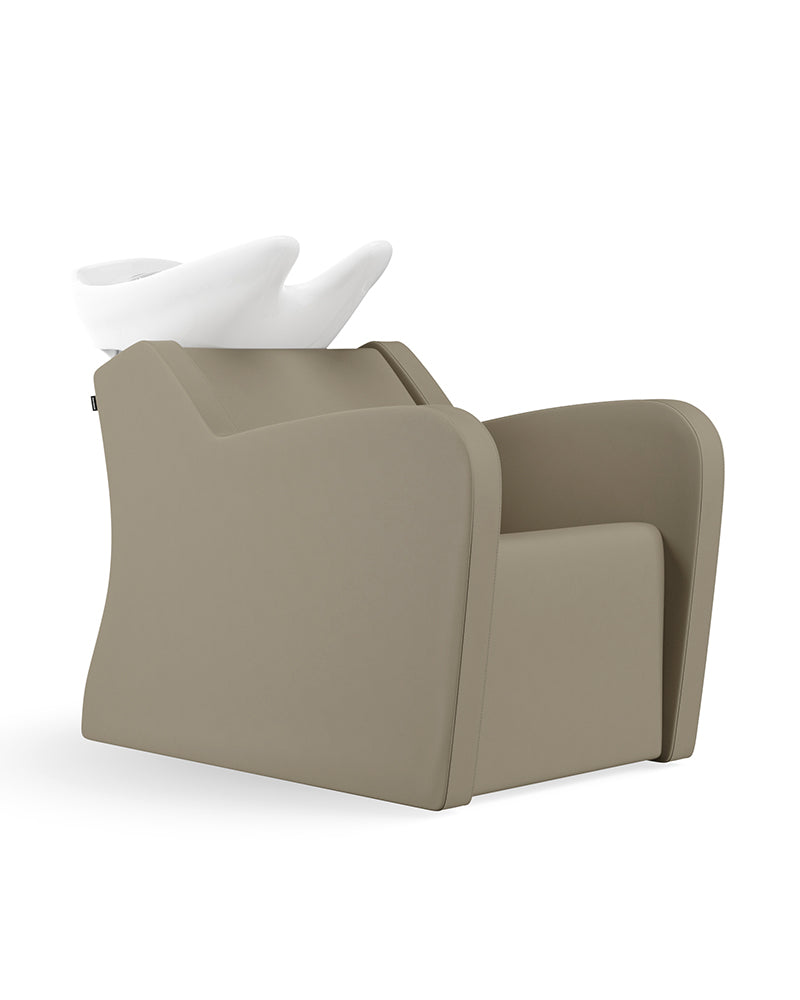 Fredda II - Beige washing unit with massage with white basin